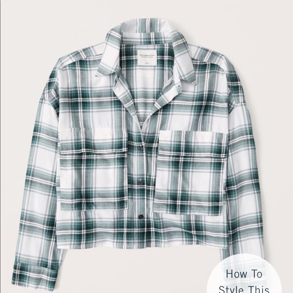 NWT Abercrombie & Fitch 90’s Cropped Flannel